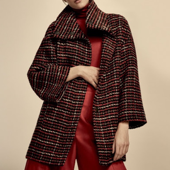 Massimo Dutti Jackets & Blazers - COPY - NWT Massimo Dutti Tweed Textured Coat Jack…
